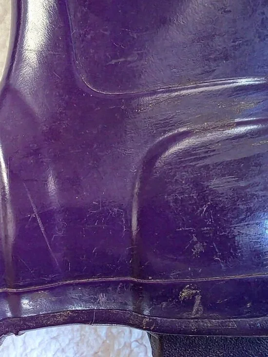 Hunter Purple Original High Gloss Waterproof Boots - Picture 4 of 7